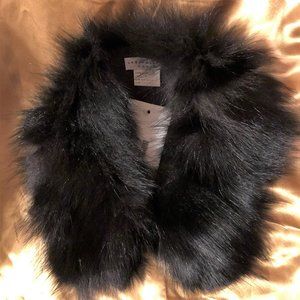 Real fur collar, black new w/tag